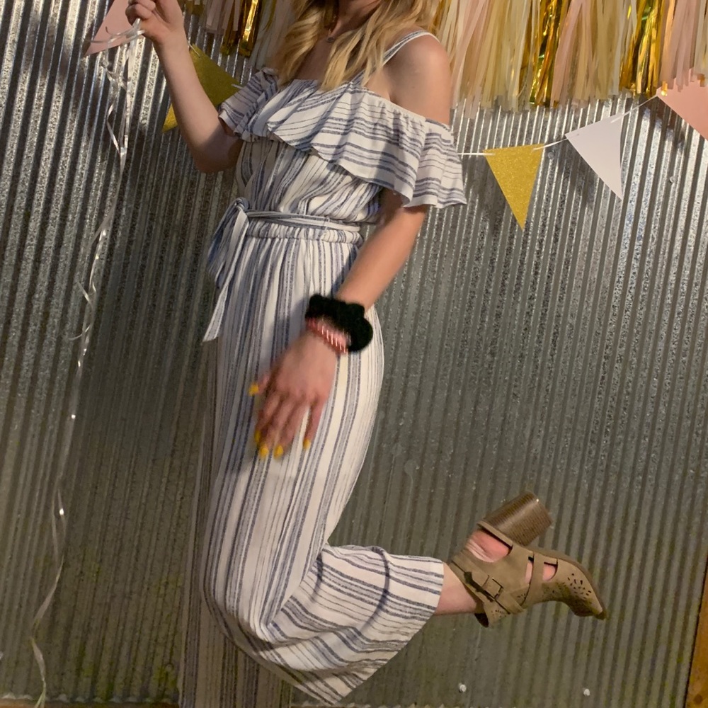 Pin-Striped Jumpsuit